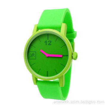 Colorful silicone plastic watches in Japan quartz movement,colorful choices in eco-friendly material